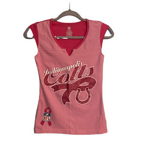 NFL Colt's Breast Cancer Awareness Tank Top Size Small